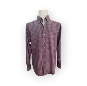 Vineyard Vines Classic Whale Shirt Mini Tartan Shirt - Boys Size L - Jetty Red